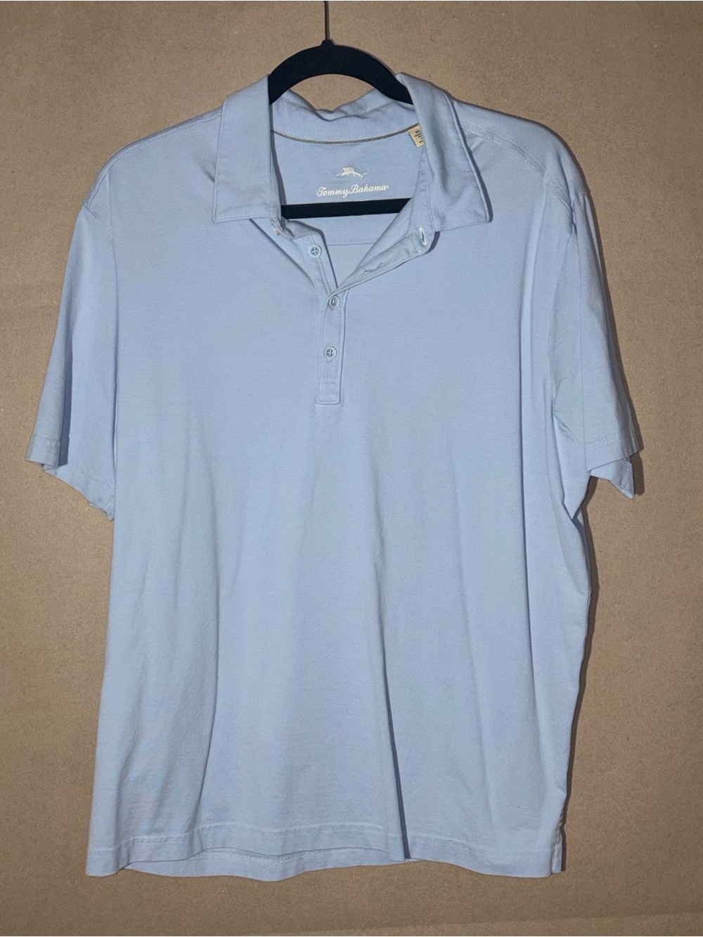 Tommy Bahama Men's Pale Blue Polo Shirt